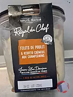 Rappel produit Filets de poulet & risotto crémeux aux champignons QUALITE TRAITEUR /Régal du Chef (photo numéro 2)