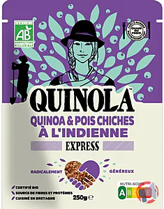 Rappel produit Quinoa Express & Pois chiches à l'Indienne QUINOLA