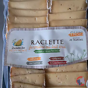 Rappel produit Raclette des Petits Monts ensemble de la gamme Raclette des Petits Monts