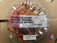Rappel produit Radiatori, poulet mariné, fromage nature et piri piri (photo numéro 1)