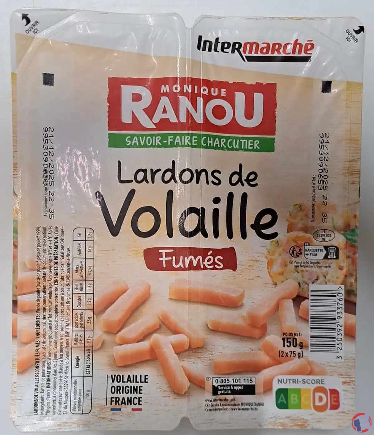 Rappel concernant ranou lardons volaille fumés