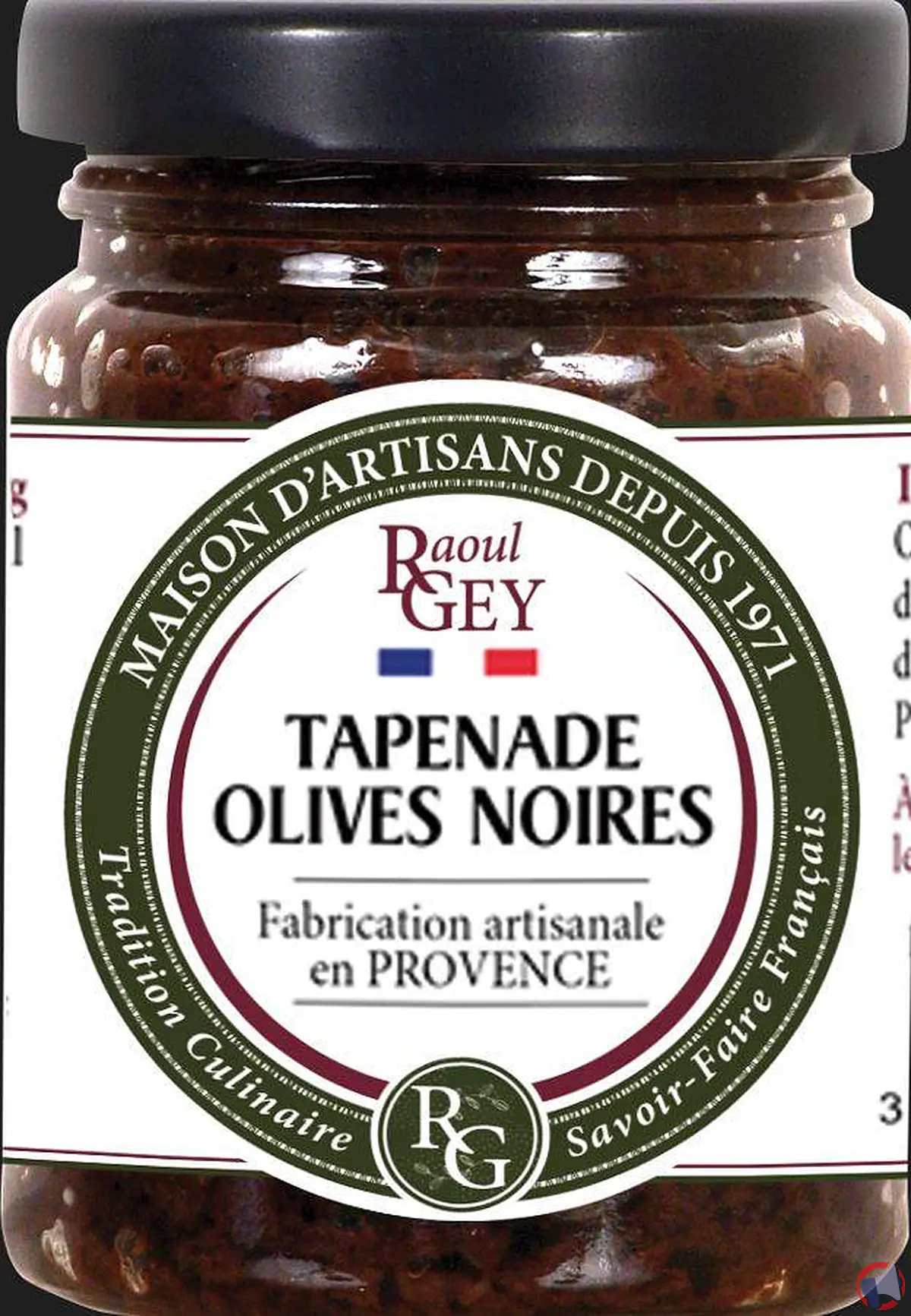 Rappel produit : tapenade d'olives noires de la marque Raoul Gey