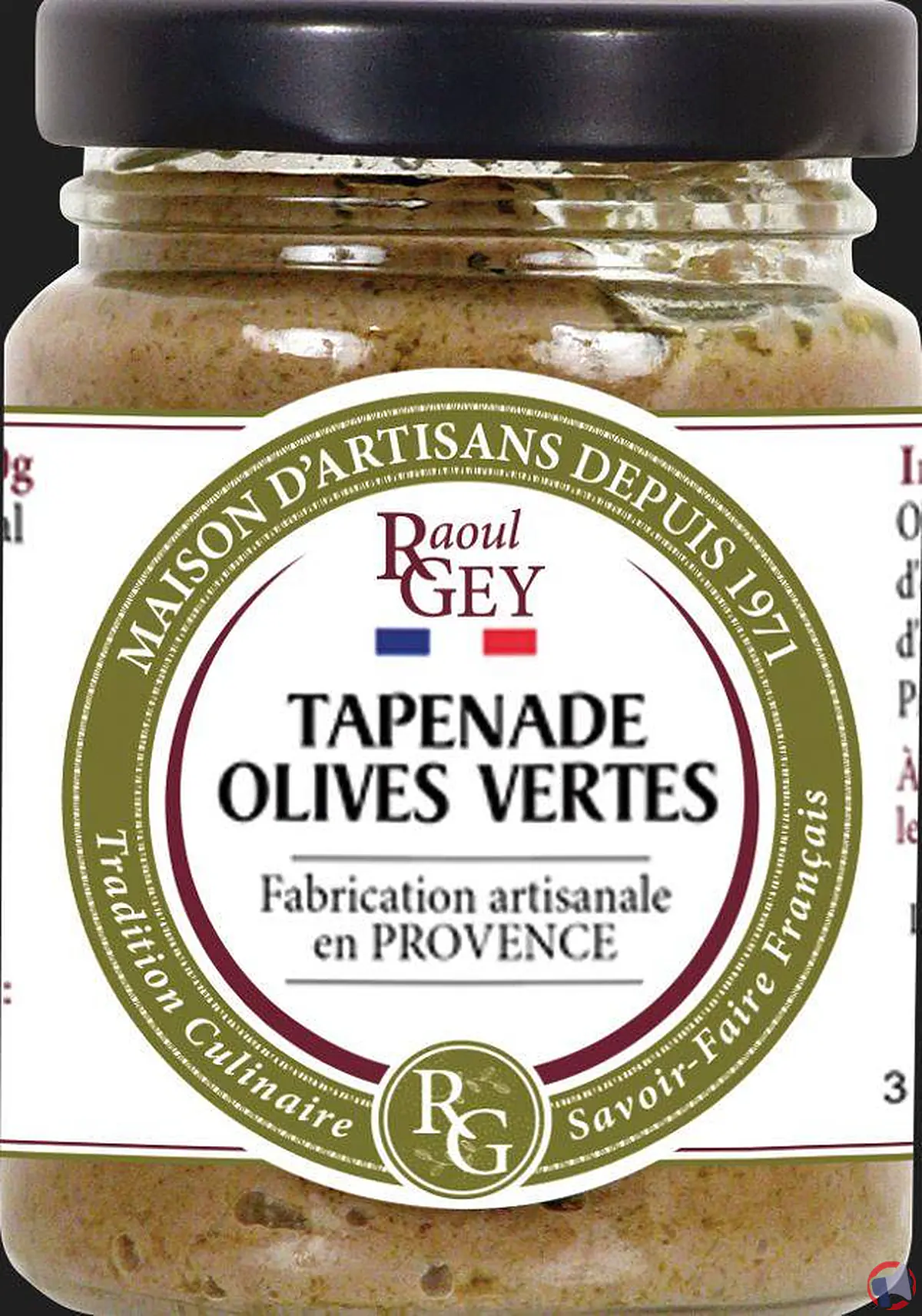 Rappel de produit : tapenade d'olives vertes de la marque Raoul Gey