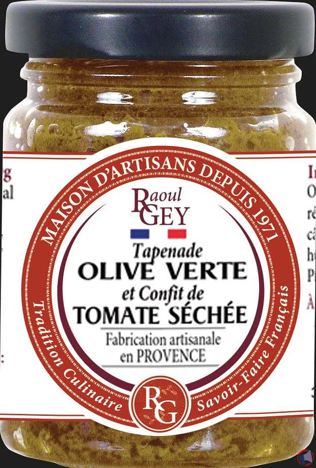 Rappel de produit : tapenade verte tomates séchées de la marque Raoul Gey