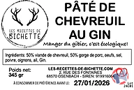 Rappel produit Pâté de chevreuil Les Recettes de Bichette (photo numéro 2)