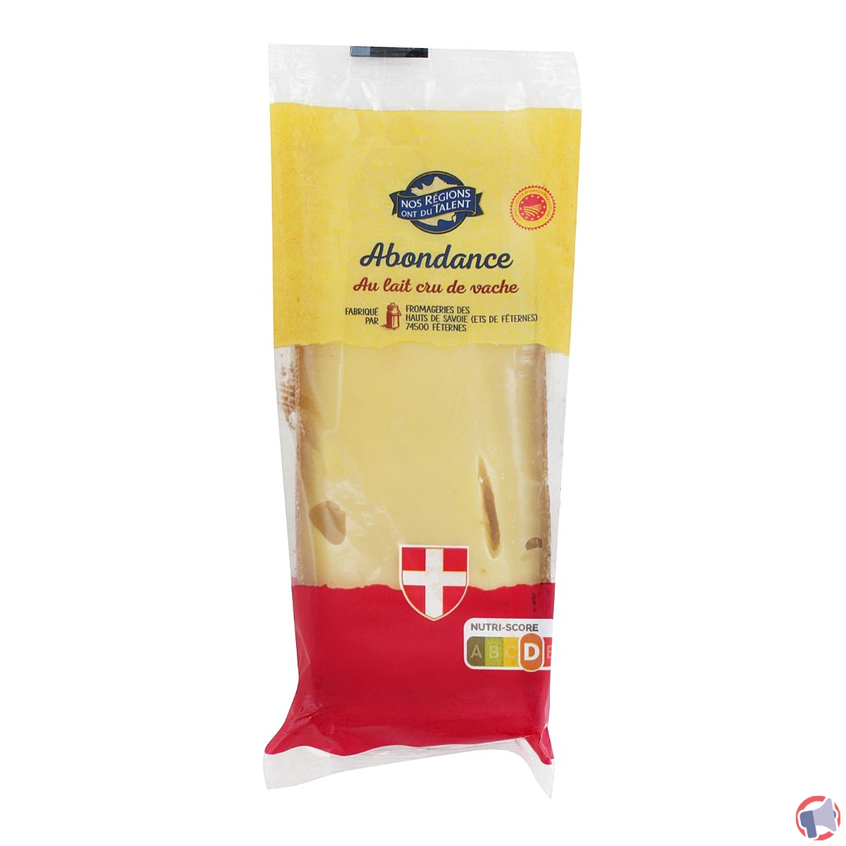 Rappel produit : fromage Abondance AOP 250g de la marque Nos Régions Ont Du Talent