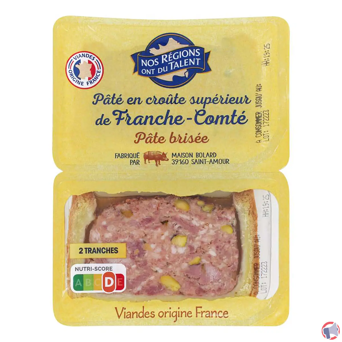Rappel produit : pâte croûte supérieur – régions ont talent français