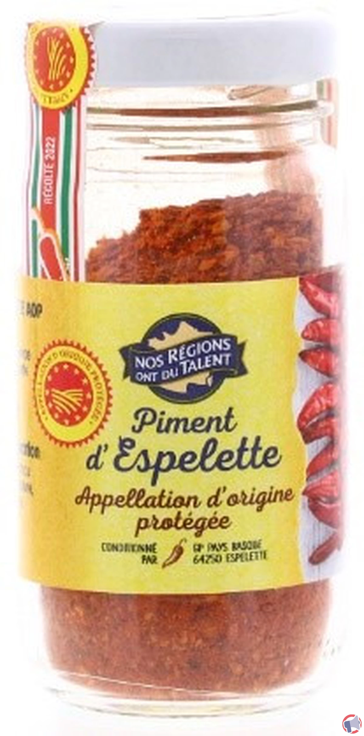 Rappel de produit : Poudre de piment d'Espelette AOP de la marque Nos Régions ont du Talent