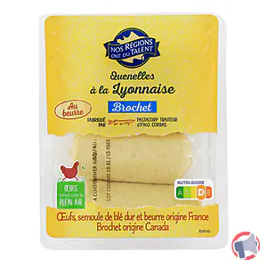 Rappel produit QUENELLES A LA LYONNAISE AU BROCHET 4x80G NOS REGIONS ONT DU TALENT