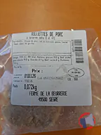 Rappel produit rillettes de porc