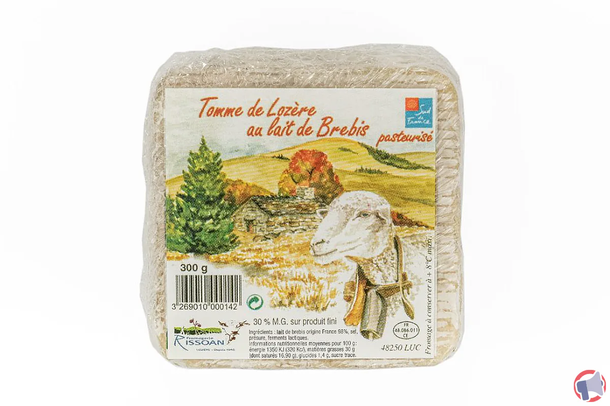 Rappel de produit : Tommette de Lozère au lait de brebis de la marque Rissoan