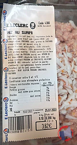 Rappel produit Riz au surimi