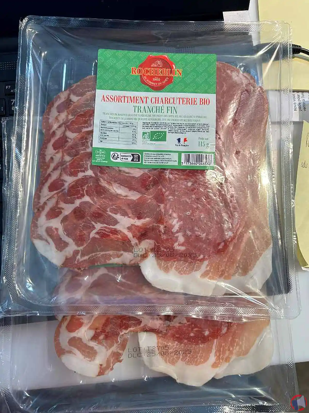 Rappel de produit : assortiment de charcuterie bio Rocheblin