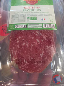 Rappel produit Rosette bio tranchée fin, de qualité supérieure issue de l'agriculture biologique Rocheblin