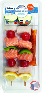 Rappel produit Brochette saumon & cabillaud marinade pesto rosso Rolmer