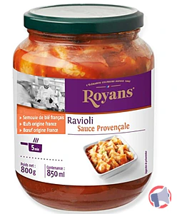 Rappel produit Ravioli au boeuf et sauce Provençale Royans