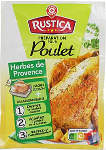 Rappel produit SACHET CUISSON POULET HERBES DE PROVENCE 34G Rustica