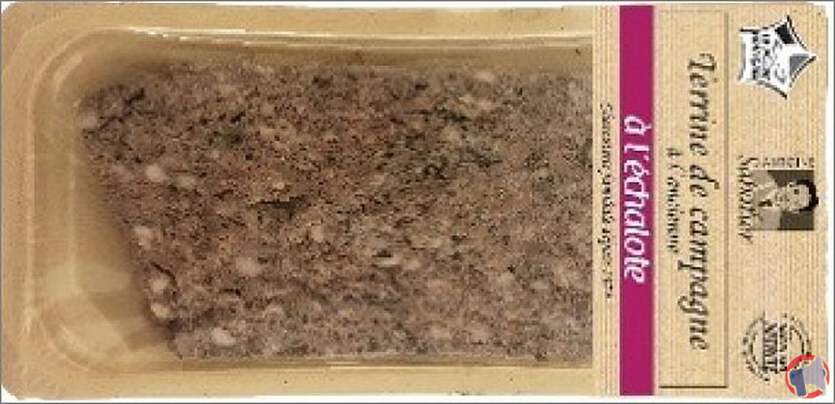 Rappel de la Terrine campagne à l'ancienne échalote de la marque A. Sabatier pour risque de salmonellose