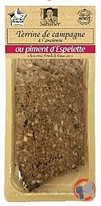 Rappel produit Terrine campagne à l'ancienne piment Espelette (1%) VPF A.SABATIER 160g PE A. SABATIER