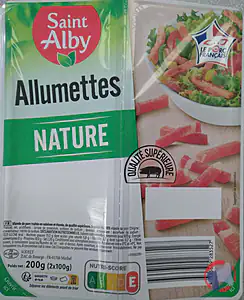 Rappel produit Allumettes Nature 200g Saint Alby