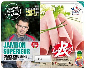 Rappel produit Jambon cuit supérieur découénné Label Rouge Saint Alby