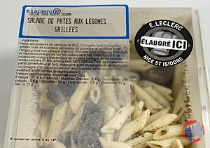 Rappel produit SALADE DE PATES AUX LEGUMES GRILLES FE