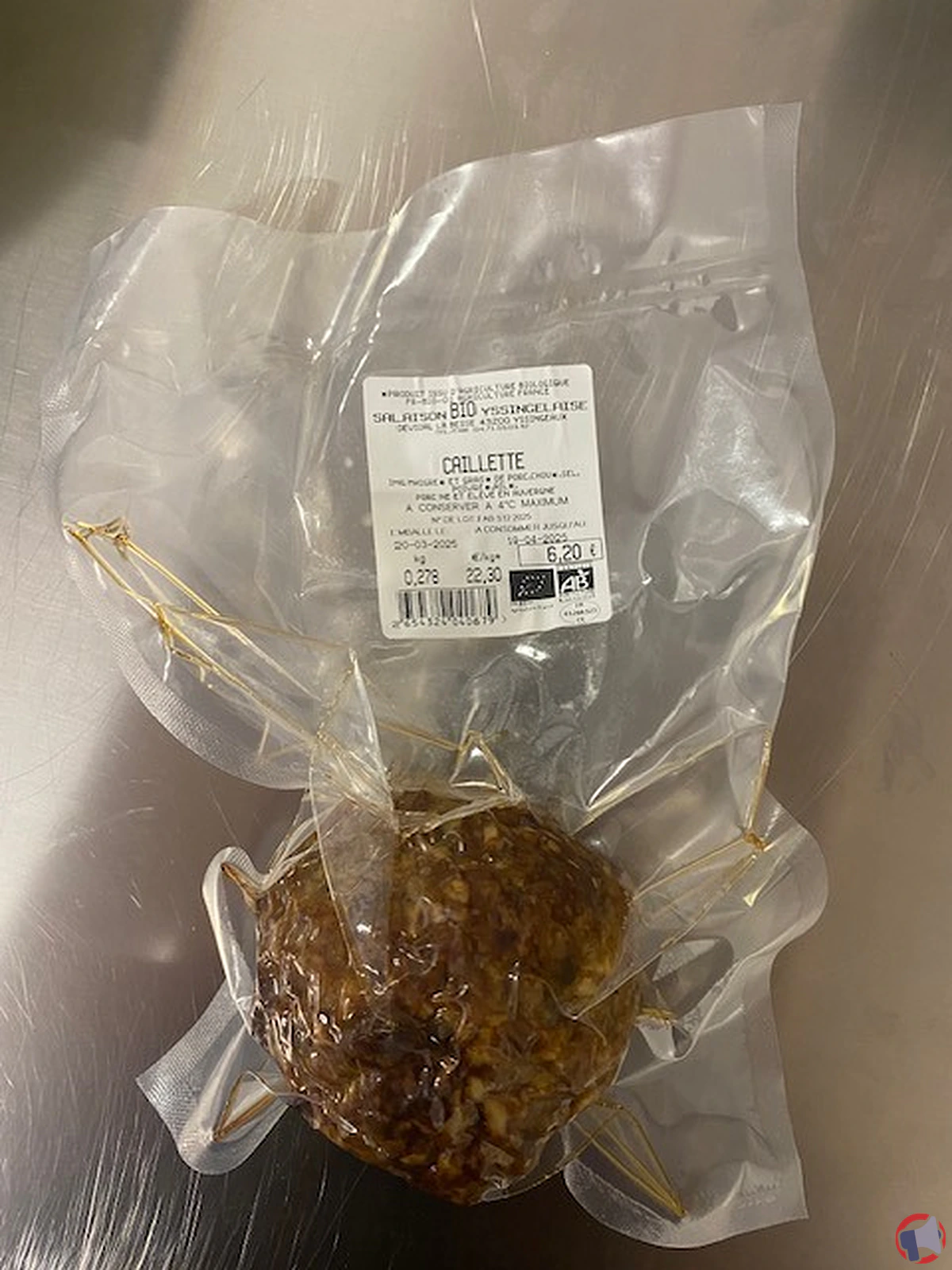 Rappel de produit : caillette de Salaison Charcuterie Bio Yssingelaise en raison d'une suspicion de listeria
