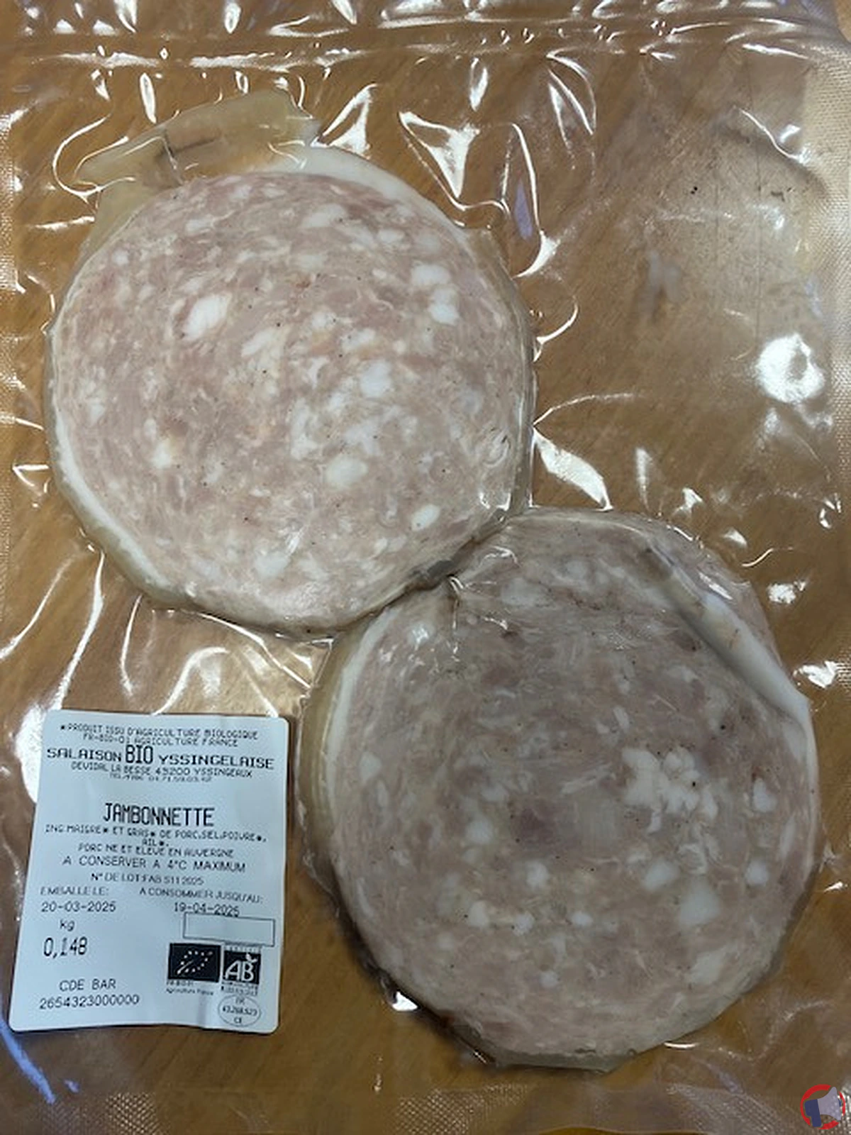Rappel de jambonnette en tranches de la marque Salaison Charcuterie Bio Yssingelaise pour suspicion de listéria