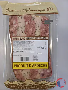 Rappel produit MARBRE BLANC DE POULET A L'ESTRAGON Salaisons de la Haute Ardèche