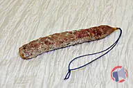 Rappel produit saucisse sèche aux olives poivrons, ou figues, ou bleu de Gex ou courbe nature ou saucisson sec ou rosette les salaisons de Meillonnas (photo numéro 5)