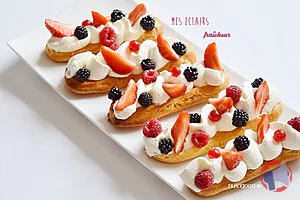 Rappel produit Pâtisserie : Eclair chantilly fruits rouges Sans marque - fabrication par le magasin