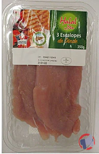 Rappel produit Escalopes de dinde HALAL x3 Sans marque ("Halal")