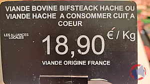 Rappel produit STEAK HACHE DE BOEUF SANS MARQUE - PREPARE A LA DEMANDE DU CLIENT - RAYON BOUCHERIE TRAD