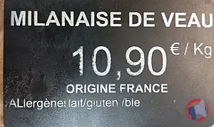 Rappel produit Milanaise de veau haché Sans marque - Vrac