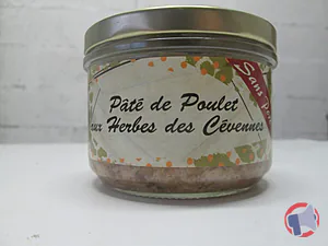 Rappel produit Pâté de poulet aux herbes des Cévennes, Pâté de Poulet aux piments, Pâté de Pintade aux trompettes de la mort sans marques