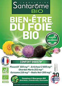 Rappel produit Bien être du Foie Bio en gélules SANTAROME BIO