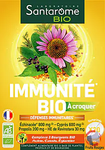 Rappel produit IMMUNITE BIO à croquer SANTAROME BIO