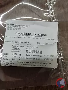 Rappel produit Saucisse fraîche