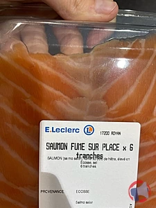 Rappel produit Saumon Ecossais - Saumon Fumé sur place Saumon prêt à fumer