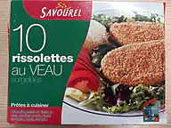 Rappel produit SAVOUREL 10 rissolettes au veau surgelées 100g (1kg)