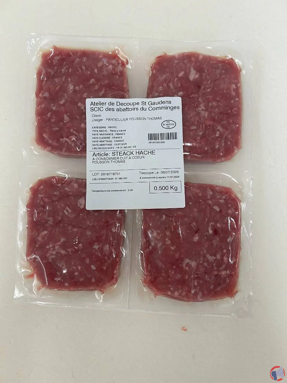 Rappel de steak haché : que faire en cas de produit rappelé de Scic abattoirs comminges