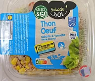 Rappel produit Salade crudités Thon oeuf Select & go