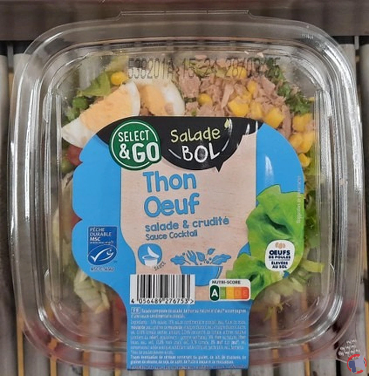 Rappel : select go salade crudités thon et œuf, que faire ?