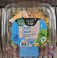 Rappel produit Salade crudités Thon - Oeuf Select & go (photo numéro 1)