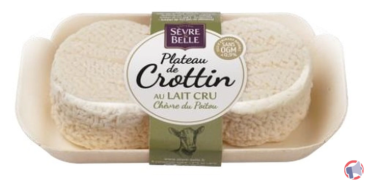 Rappel de produit : Plateau de crottin au lait cru chèvre du Poitou de la marque Sèvre et Belle