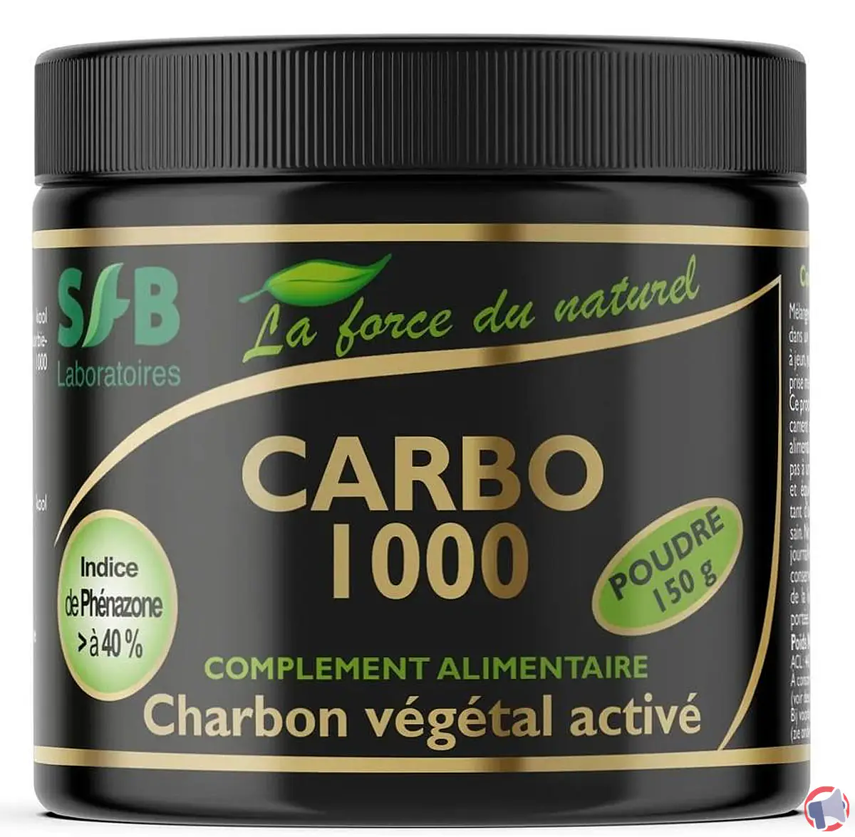 Rappel : sfb laboratoires charbon végétal active carbi (charbon activé)