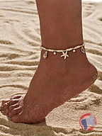 Rappel produit Bracelet de cheville conque & étoile de mer breloque SHEIN (photo numéro 1)