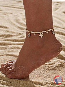 Rappel produit Bracelet de cheville conque & étoile de mer breloque SHEIN
