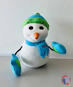 Rappel produit Peluche Bonhomme de Neige Snowy Sherpa Supermarché