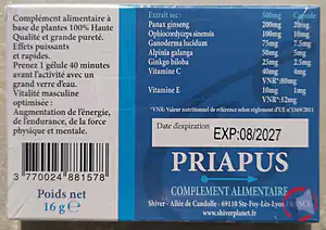Rappel produit PRIAPUS Shiver